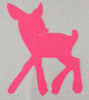 Alimrose knitted pram or cot blanket. 100% cotton Grey and pink deer. 70cm x 100cm