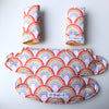 Ergobaby Teething Dribble bib and pads set in Cute Rainbow Fabric
