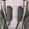 Black padded shoulder strap covers with hook and loop closure. Will fit all pram harness straps for baby.