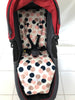 Custom Made pram liner and shoulder strap covers to fit Baby Jogger City Mini GT with the soft polyester wadding  