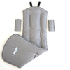 Custom Made reversible pram liner to fit Baby Jogger City Select LUX in grey cotton fabric.