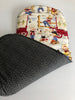 Waterproof and padded bassinet liner for baby that fits Redsbaby Metro and Jive 2 and 3 in a cute Cowboy cotton fabric
