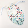 Custom order pretty cotton bib for baby with bamboo terry towelling