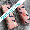 Custom order reversible and padded shoulder harness strap covers for baby and toddlers in designer cotton fabrics