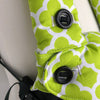 Ergobaby Ergo 360, 360 omni, Omni breeze compatible drool bib and pads set - made with a lime green and white tile print. Soft and padded