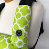 Ergobaby Ergo 360, 360 omni, Omni breeze compatible drool bib and pads set - made with a lime green and white tile print. Soft and padded