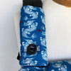 Ergobaby 360 Omni compatible teething dribble bib and drool strap pads set in blue ninja dragons fabric