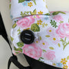 Ergobaby Ergo 360 Omni compatible teething dribble bib and drool strap pads set in a pretty pink rose floral fabric