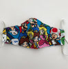 reusable washable fabric face mask with nose wire in gamer cotton fabric