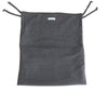 Charcoal grey pram blanket with foot-pouch and non slip ties - custom made. Mini Happy Me