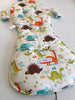 pram liner to fit Babyzen Yoyo and Plus models in Dinosaur fabric- soft and padded