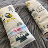Padded harness strap covers to fit the pram or car seat in wilderness animals fabric - Mini Happy Me